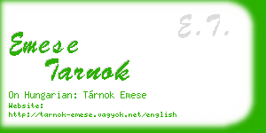 emese tarnok business card